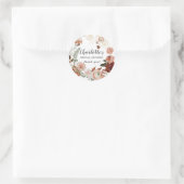 Fall Blume Grüne Brautparty Vielen Dank Runder Aufkleber (Tasche)