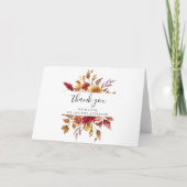 Fall Blume Hochzeit Danke Karte (Vorderseite)