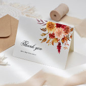 Fall-Blume Hochzeit Dankeschön-Karte Dankeskarte