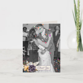 Fall Blume Hochzeit Foto Vielen Dank Dankeskarte