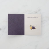 Fall Blume Hochzeit Foto Vielen Dank Dankeskarte (Innenseite)