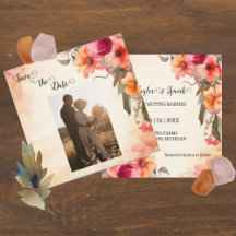 Fall-Blume Hochzeitssache Datum speichern