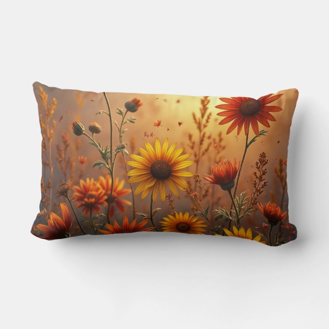 Fall-Blume-Kissen Lendenkissen (Rückseite)