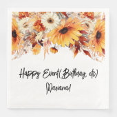 Fall Blume Party Napkins Serviette (Vorderseite)