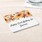 Fall-Blume-Party Rechteckiger Pappuntersetzer (angewinkelt)