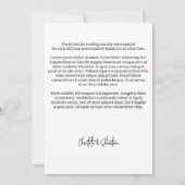 Fall-Blume Personalisierte Hochzeit mit Nachricht Dankeskarte (Rückseite)