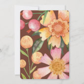 Fall Blume Power Kinderdusche Einladung (Rückseite)