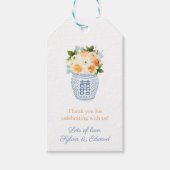 Fall Blume Pumpkin White Greece Key Baby Dusche Geschenkanhänger (Vorderseite)