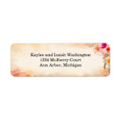 Fall-Blume Rückgabeadresse (Vorne)