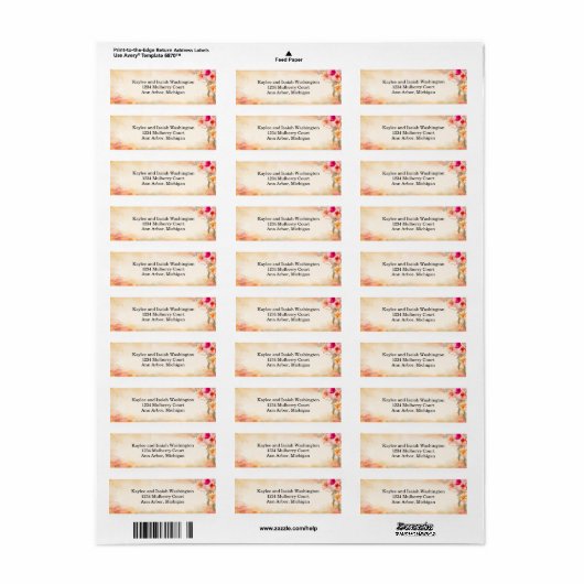 Fall-Blume Rückgabeadresse (Vorne)