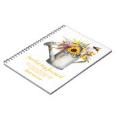 Fall Blume Rustikales Wasser kann Gartenjournal Notizblock (Linke Seite)