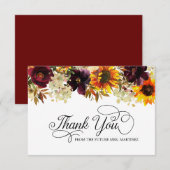 Fall Blume Sonnenblumen Rose Brautparty Danke (Vorne/Hinten)