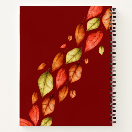 Fall Blume SpiralNotebook Notizblock (Rückseite)