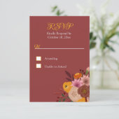 Fall-Blume-UAWG ohne Option "Lösung" RSVP Karte (Stehend Vorderseite)