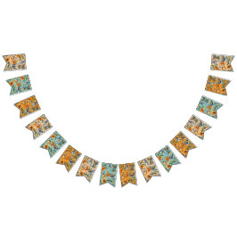 Fall-Blume und Iris-Banner Wimpelkette