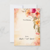 Fall Blume Vielen Dank Karten (Rückseite)