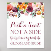 Fall Blume Wählen Sie einen Platz kein Seitenzeich Poster (Vorne)