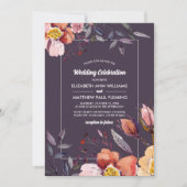 Fall Blume Wasserfarbenplatte Hochzeit Einladung (Vorderseite)