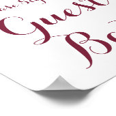 Fall Blume Wedding Guest Book Sign Poster (Ecke)