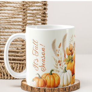 Fall Blume White Pumpkin Erntedank Dinner Kaffeetasse