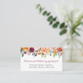 Fall-Blumen-Register-Einsatz-Karten, orange Visitenkarte (Stehend Vorderseite)