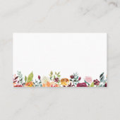 Fall-Blumen-Register-Einsatz-Karten, orange Visitenkarte (Rückseite)