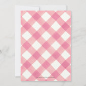 FALL Blumen und Rosa Karo Fall in Liebe Dusche Inv Einladung (Rückseite)