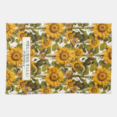 Fall Blumenblume Blume Schmetterling von Weiß Geschirrtuch (Horizontal)