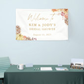 Fall Blumenfall in Liebe Brautparty Willkommen Banner (Messeveranstaltung)