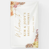 Fall Blumenfall in Liebe Brautparty Willkommen Banner (Vertikal)