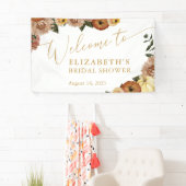 Fall Blumenfall in Liebe Brautparty Willkommen Banner (Insitu)