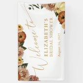 Fall Blumenfall in Liebe Brautparty Willkommen Banner (Vertikal)