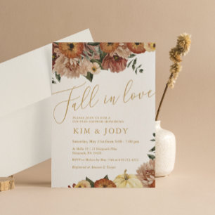 Fall Blumenfall in Liebe Paare Dusche Einladung