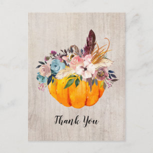 Fall, Blumenkohl, Kürbiskichenkarte Einladungspostkarte