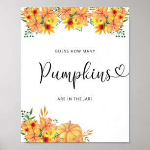 Fall Blumenraten wie viele Kürbis Poster