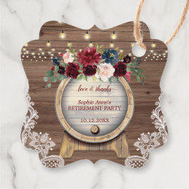 Fall Blumenwein Rebberge Party Geschenkanhänger