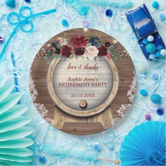 Fall Blumenwein Rebberge Party Pappteller (Party)