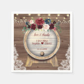 Fall Blumenwein Weinrebe Weinberg Hochzeit I Do Gr Serviette (Vorderseite)