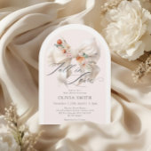 Fall Blumenweißer Bow Fall in Liebe Babydusche Einladung