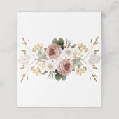 Fall Blush & Gold Brautparty Platzkarte (Außenseite Aufgefaltet)