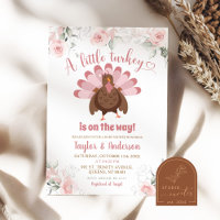 Fall Blush Pink Girl Türkei Babydusche Einladung