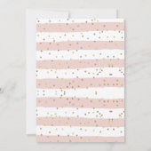 Fall Blush Pink Gold Pumpkin Baby Dusche Einladung (Rückseite)