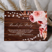 Fall Bohemian Rustic Wood Book for Baby Card Begleitkarte