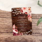 Fall Bohemische Rose Rustikale Holzhochzeiten Deta Begleitkarte