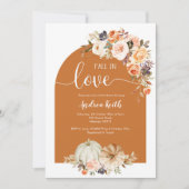 Fall Boho Arch Kürbis Orangenfall in Liebe Einladung (Vorderseite)