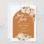 Fall Boho Arch Kürbis Party Einladung (Vorderseite)