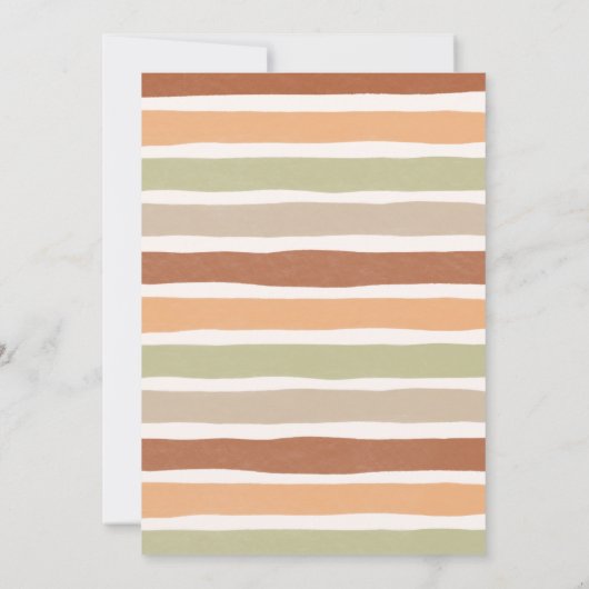 Fall Boho Baby Clothes Gender Neutral Baby Dusche Einladung (Rückseite)