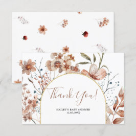 Fall Boho Baby Dusche Danke Karte