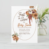 Fall Boho Babydusche Einladung (Stehend Vorderseite)