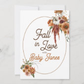 Fall Boho Babydusche Einladung (Rückseite)